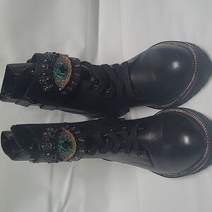 Kurt Geiger Black Crystal Eye Boot